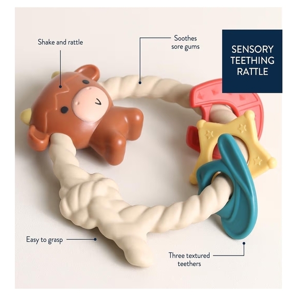 Itzy Ritzy Cow Rattle - Picture 4 of 4